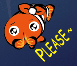 Clownfish-sea life sticker #8129841