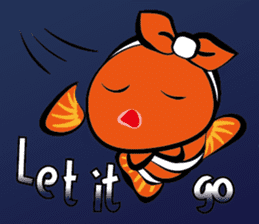 Clownfish-sea life sticker #8129842