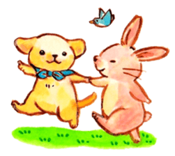 White goat and friends part2 sticker #8131462