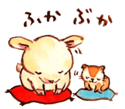 White goat and friends part2 sticker #8131476