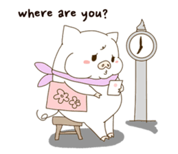 hello ! i am super cute pig dodoni sticker #8131558