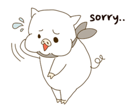 hello ! i am super cute pig dodoni sticker #8131562