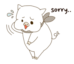 hello ! i am super cute pig dodoni sticker #8131562