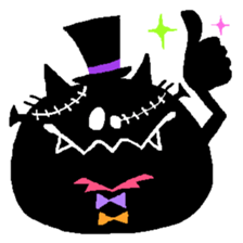 Black Cat Chantilly HALLOWEEN sticker #8131853