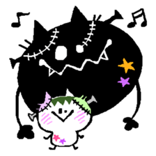 Black Cat Chantilly HALLOWEEN sticker #8131860