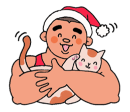 A cat and a charming man. sticker #8133272