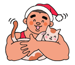 A cat and a charming man. sticker #8133272