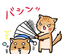 An owner of a dog is a cat sticker #8133454