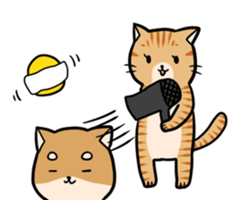 An owner of a dog is a cat sticker #8133479