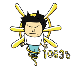 Traditional metal craft man aruaru~2 sticker #8134419