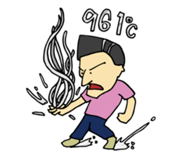 Traditional metal craft man aruaru~2 sticker #8134420
