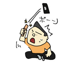 Traditional metal craft man aruaru~2 sticker #8134424