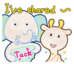 An Elephant & A Giraffe (MIX) sticker #8135569