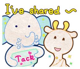 An Elephant & A Giraffe (MIX) sticker #8135569