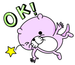 Coloful otters part2 sticker #8136465