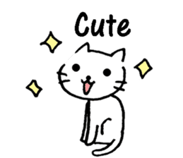 cat lover's stickers in English sticker #8137173