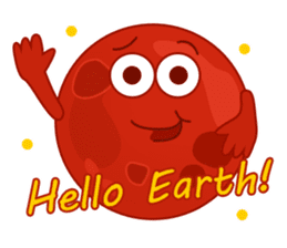 Pluto and Mars - Planet sticker #8138292