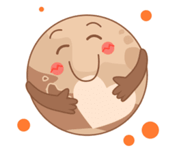 Pluto and Mars - Planet sticker #8138293