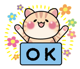 Happy orange kitten boy sticker #8139739