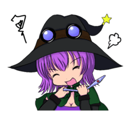English witch Eiko. sticker #8140020