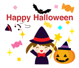 Happy halloween! It's a costume party sticker #8140068