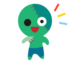 Happy halloween! It's a costume party sticker #8140079