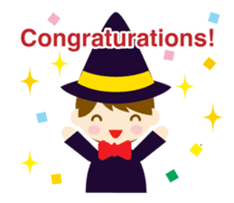 Happy halloween! It's a costume party sticker #8140083