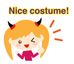 Happy halloween! It's a costume party sticker #8140088