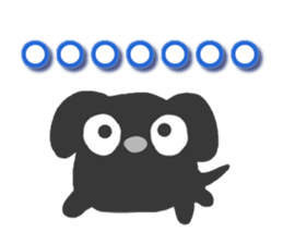 Black dog Sticker sticker #8140364