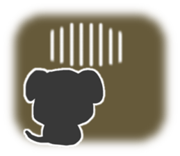 Black dog Sticker sticker #8140367