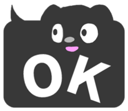 Black dog Sticker sticker #8140385