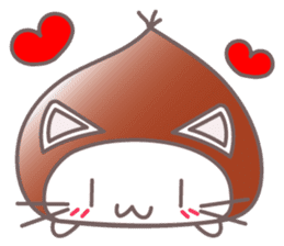 Cool Japanese words with Chestnut Kitty sticker #8140588