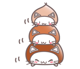 Cool Japanese words with Chestnut Kitty sticker #8140589