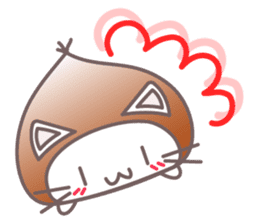 Cool Japanese words with Chestnut Kitty sticker #8140591