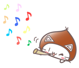 Cool Japanese words with Chestnut Kitty sticker #8140605