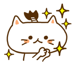 Cat of samurai words sticker #8141393