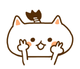 Cat of samurai words sticker #8141399