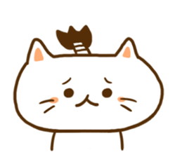 Cat of samurai words sticker #8141401