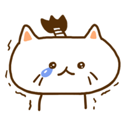 Cat of samurai words sticker #8141402