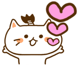 Cat of samurai words sticker #8141408