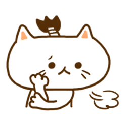 Cat of samurai words sticker #8141417