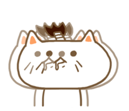 Cat of samurai words sticker #8141418