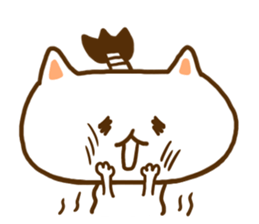 Cat of samurai words sticker #8141420
