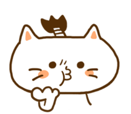 Cat of samurai words sticker #8141421