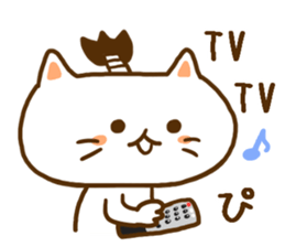 Cat of samurai words sticker #8141425