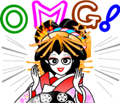 Oiran girl 2 English phrase sticker #8141457