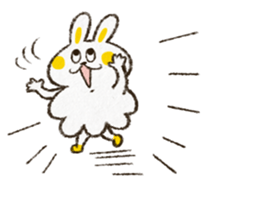 Charming rabbit 'Monsyuke' sticker #8143733