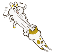 Charming rabbit 'Monsyuke' sticker #8143746
