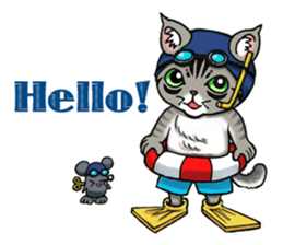 Kabu the cat man2 sticker #8144668