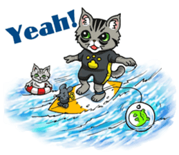 Kabu the cat man2 sticker #8144677